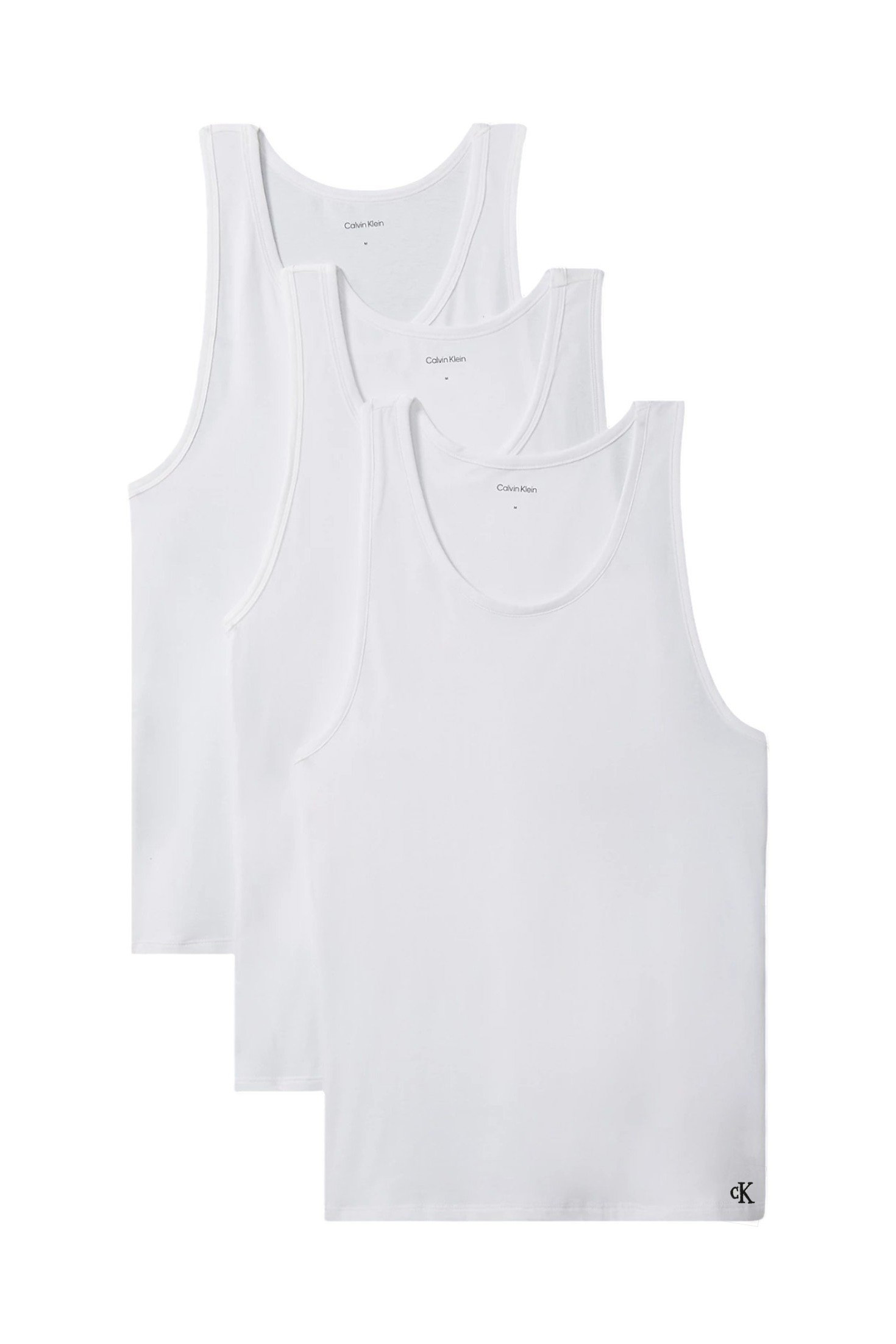Calvin Klein hemden / tanks cotton stretch 3-pack wit