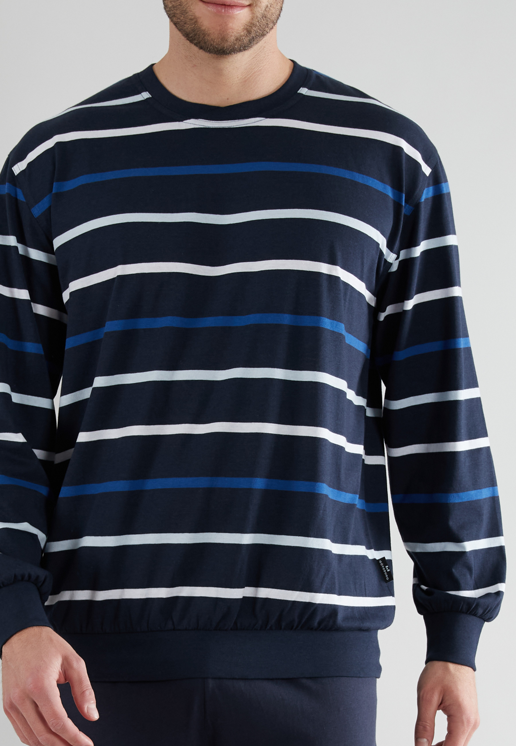 Gotzburg pyjama klima activ met boorden blauw 