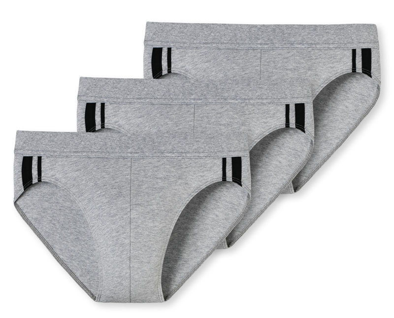 Schiesser Rio slips grijs 95-5 zachte band 3-pack