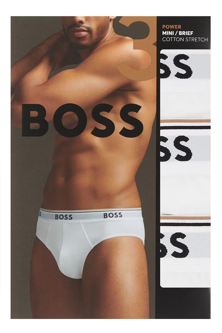 Hugo Boss Herenslips Power 3-Pack wit