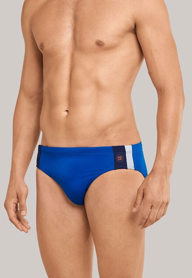 Schiesser Zwemslip blauw-wit