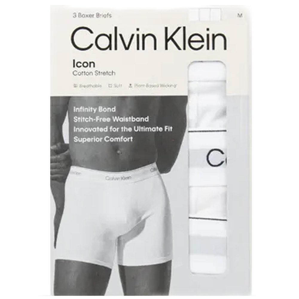 Calvin Klein Icon boxershort lang 3-pack wit  