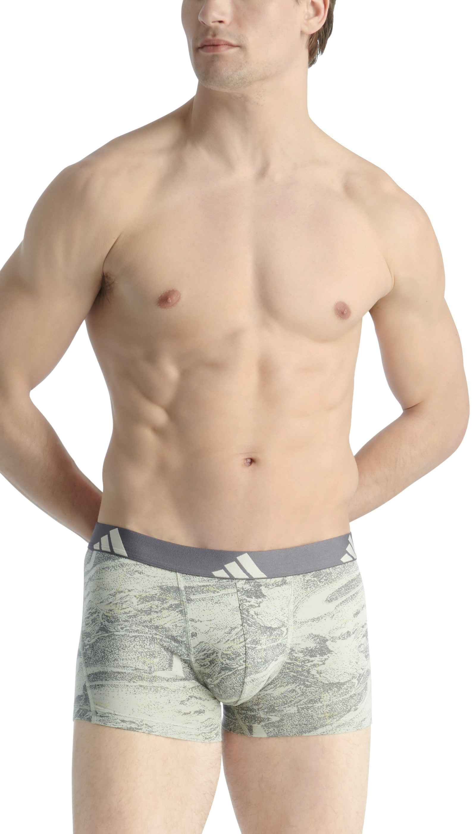 Adidas Boxershorts 3-pack flex cotton beige grijs