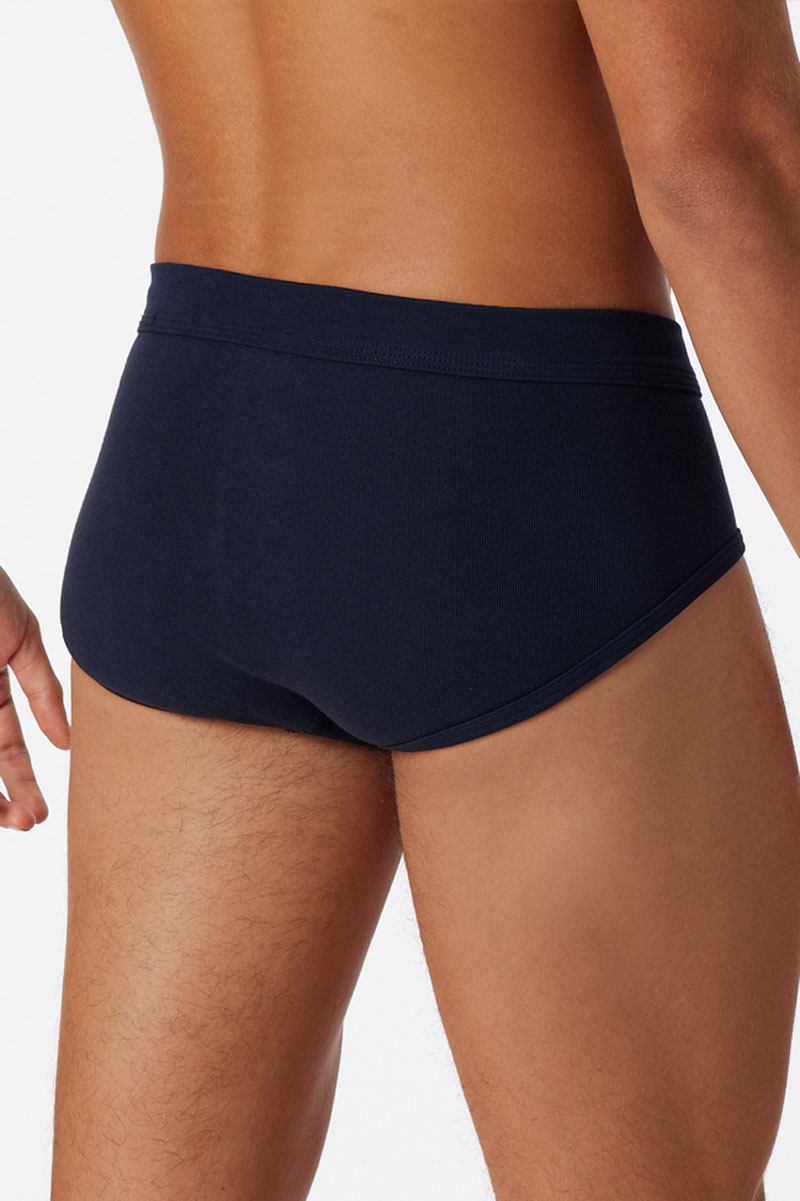 Schiesser Sportslip Essential met gulp 2-pack  blauw