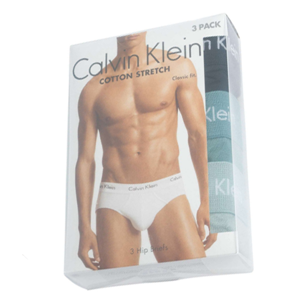 Calvin Klein heup slips 3-pack groen-zwart