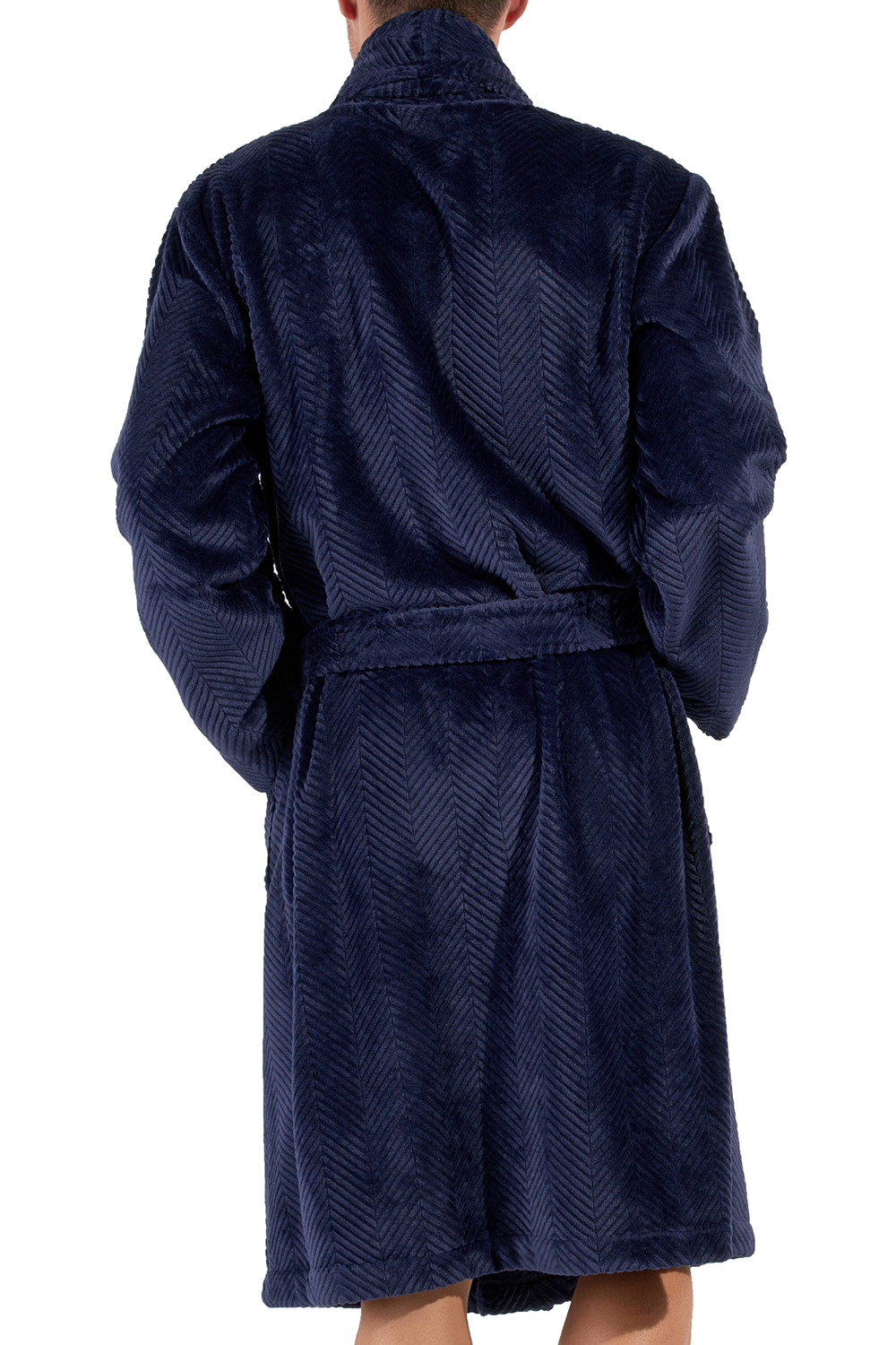 Hom Badjas Everest blauw velours 