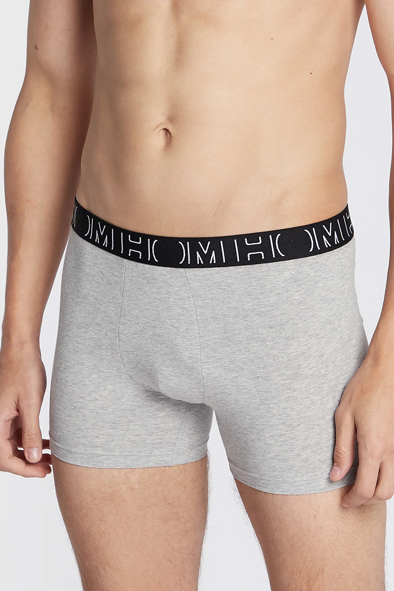 Hom Boxershorts Long Patrick 3-Pack grijs-zwart