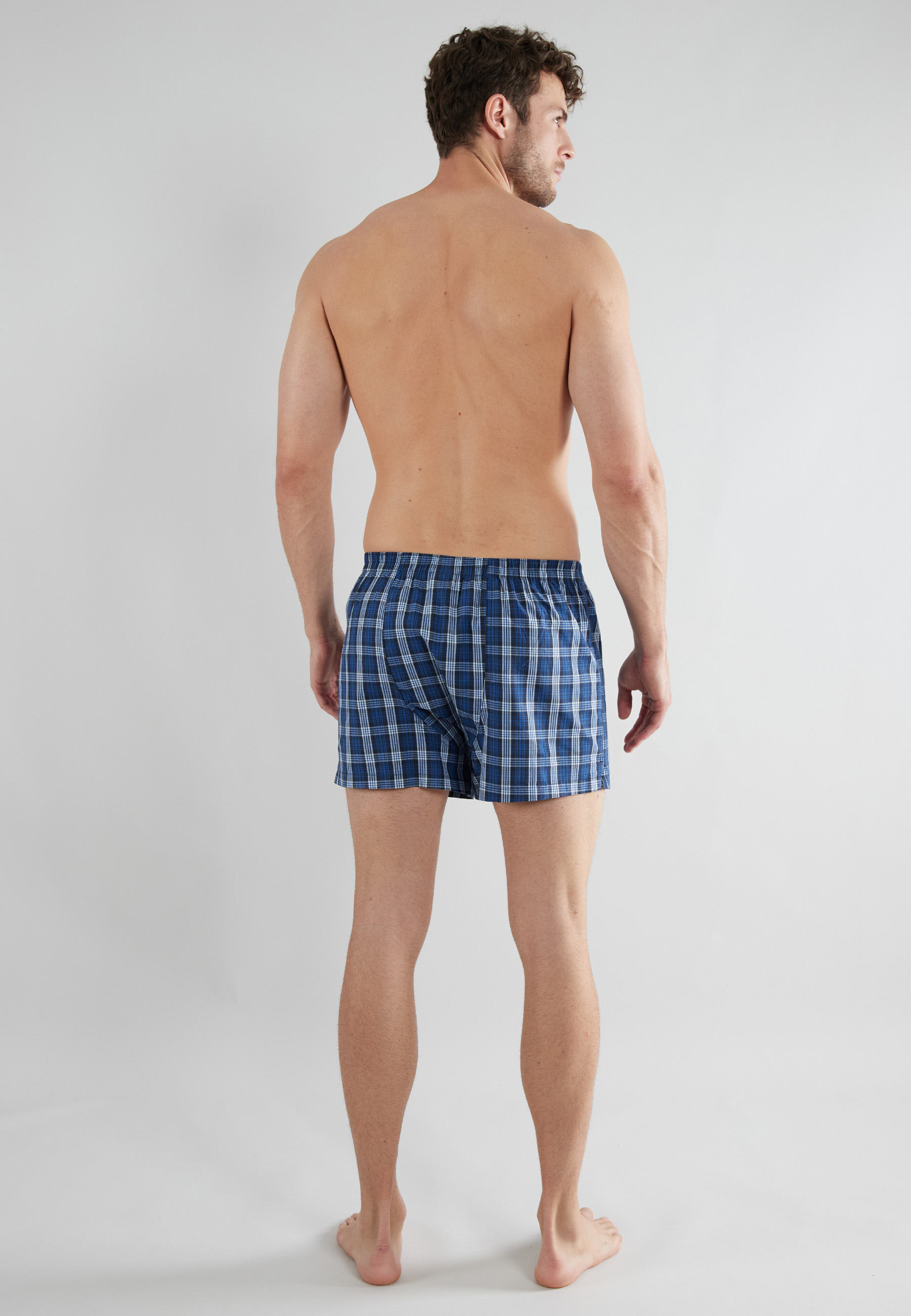 Gotzburg Boxers Clubhouse 2-pack geruit blauw