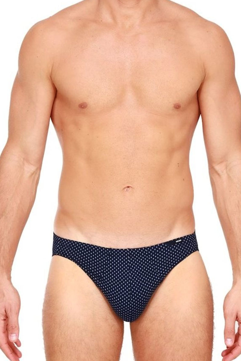 Hom Micro slip Max blauw met print