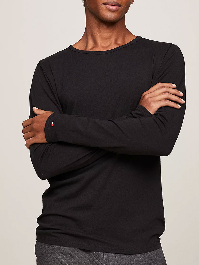 Tommy Hilfiger 3-pack T-shirts lange mouw zwart